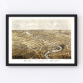 Vintage Map of Watertown, Wisconsin 1867