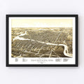 Vintage Map of Watertown, Wisconsin 1885