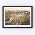 Vintage Map of Minneapolis, Minnesota 1867