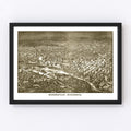 Vintage Map of Minneapolis, Minnesota 1885