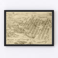 Vintage Map of Minneapolis, Minnesota 1891