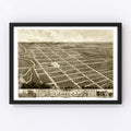 Vintage Map of Owatonna, Minnesota 1870