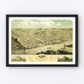 Vintage Map of Red Wing, Minnesota 1868