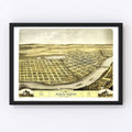 Vintage Map of St. Cloud, Minnesota 1869