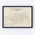 Vintage Map of St. Paul, Minnesota 1860