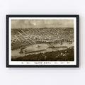 Vintage Map of St. Paul, Minnesota 1867