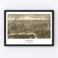 Vintage Map of St. Paul, Minnesota 1887