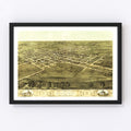 Vintage Map of Marion, Iowa 1868