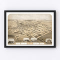 Vintage Map of Pella, Iowa 1869