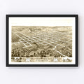 Vintage Map of Columbia, Missouri 1869