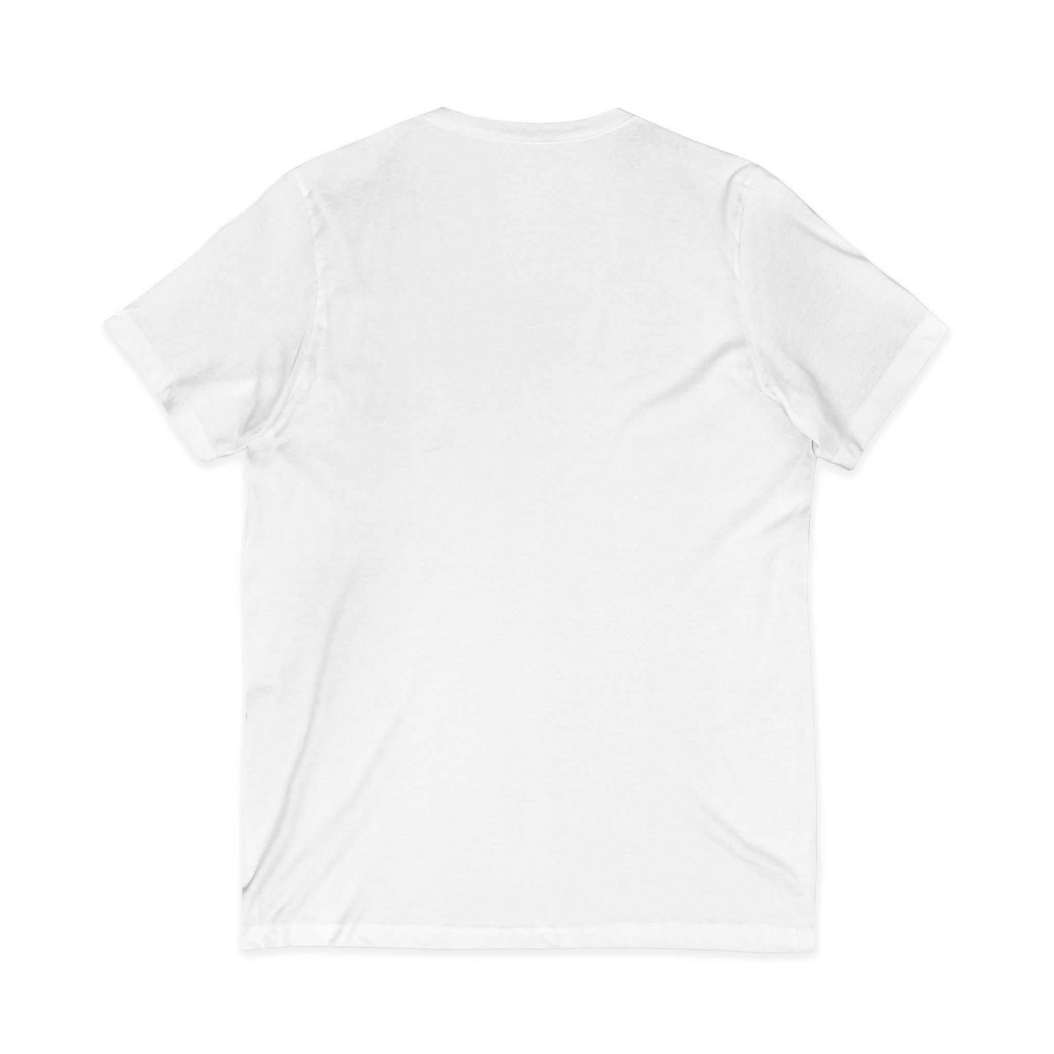 V-Neck Tee — Colorful Brushstroke Quote "To Avoid Criticism Say Nothing, Do Nothing, Be Nothing"