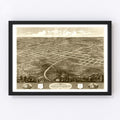 Vintage Map of Independence, Mississippi 1868