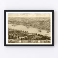 Vintage Map of Jefferson City, Missouri 1869