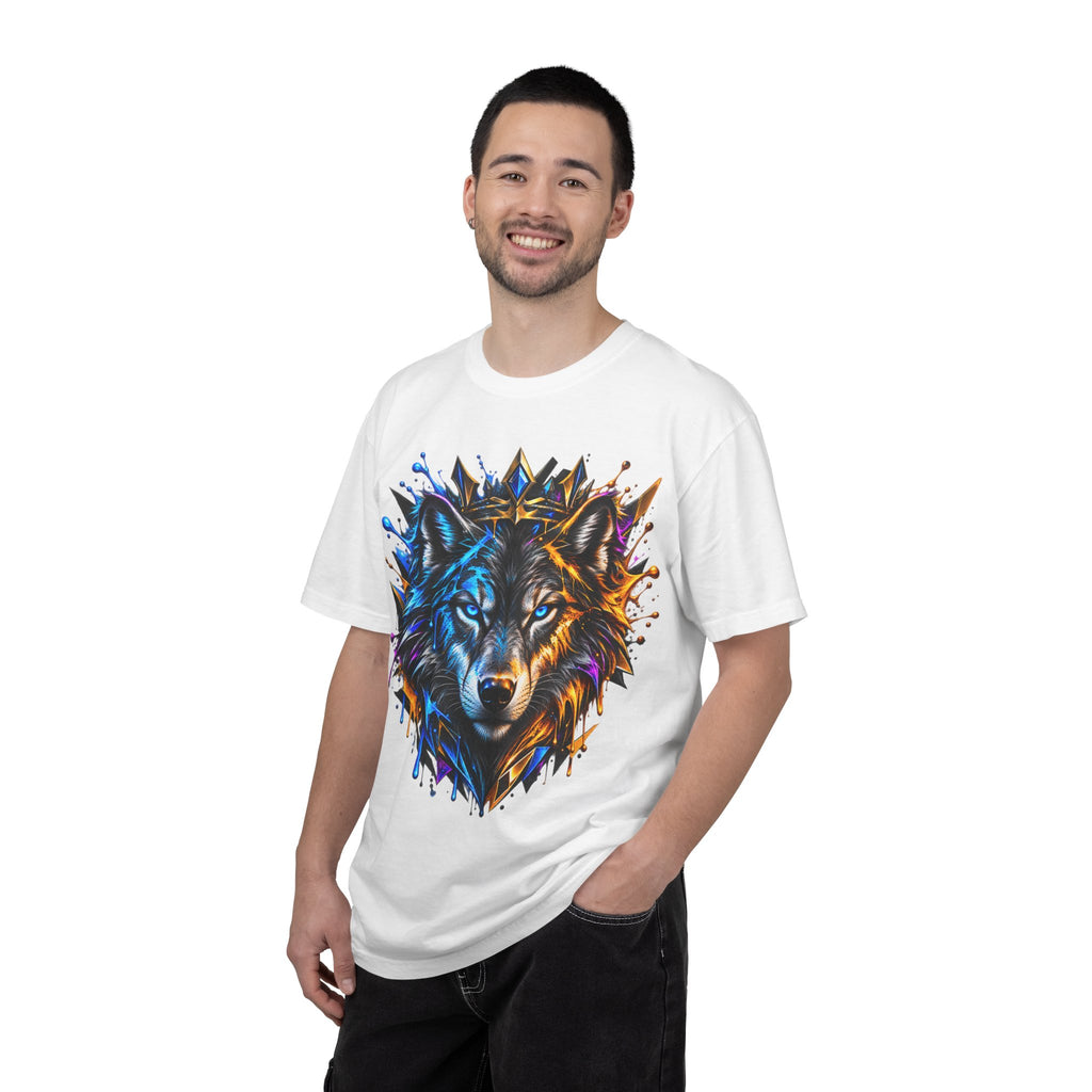 Wolf Head Graphic T-Shirt — Colorful Splash Art Tee