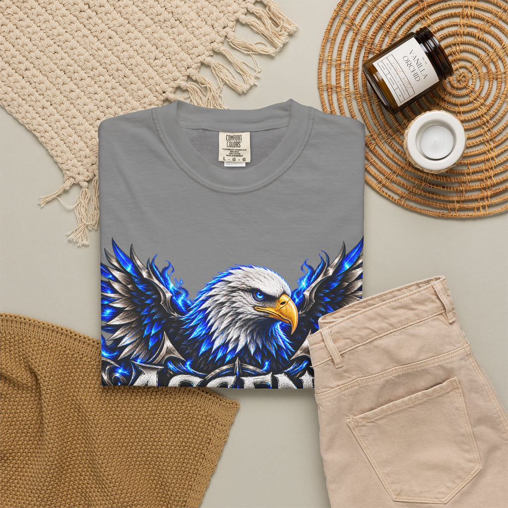 Ascend Eagle T-Shirt — Bold Blue Eagle Graphic Tee