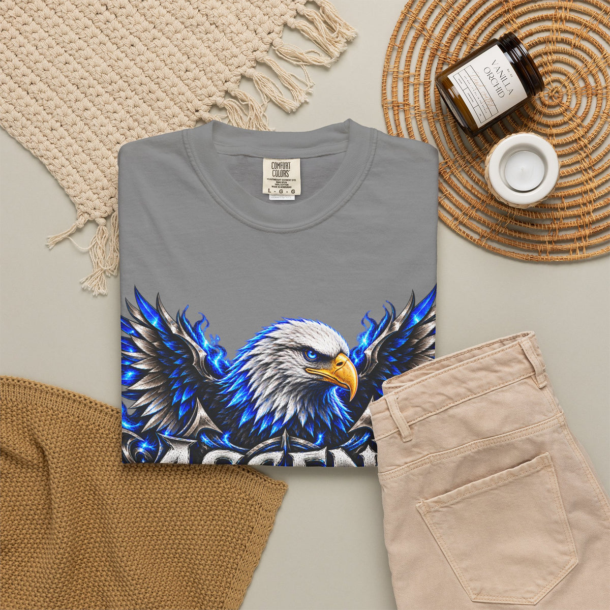 Ascend Eagle T-Shirt — Bold Blue Eagle Graphic Tee