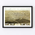Vintage Map of Sedalia, Missouri 1869