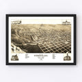 Vintage Map of Bismarck, North Dakota 1883