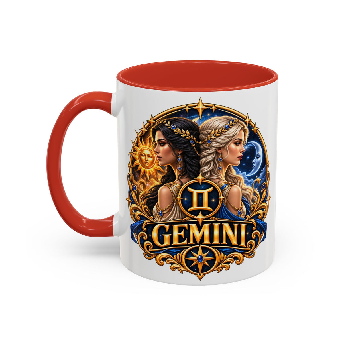Gemini Zodiac Coffee Mug — Gemini Sign Astrology Accent Mug (11/15oz)