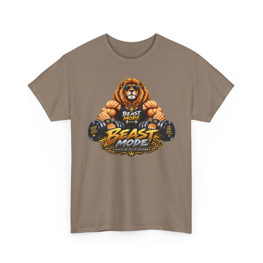 Beast Mode Lion T-Shirt — Workout Gym Fitness Tee