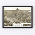 Vintage Map of Lincoln, Nebraska 1889
