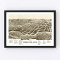 Vintage Map of Norfolk, Nebraska 1889