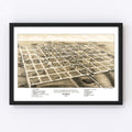 Vintage Map of Hiawatha, Kansas 1879