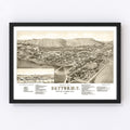 Vintage Map of Dayton, Washington 1884