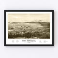 Vintage Map of Port Townsend, Washington 1878