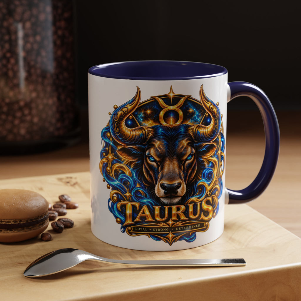 Taurus Coffee Mug — Zodiac Bull Accent Mug (11/15oz)