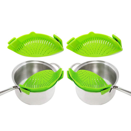 2-Pack: Easy Snap On Heat Resistance Silicone Kitchen Strainer