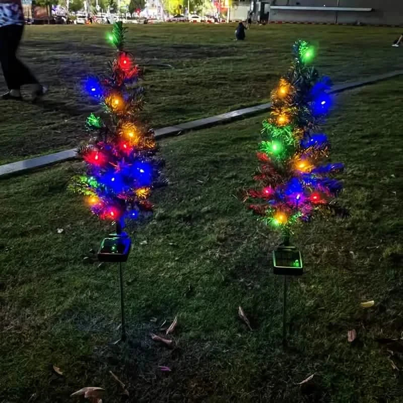 2-Pack: Waterproof Solar Christmas Tree LED Light