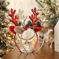 2-Piece: Christmas Deer Horn Bell Head Buckle