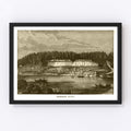 Vintage Map of Oregon City, Oregon 1880