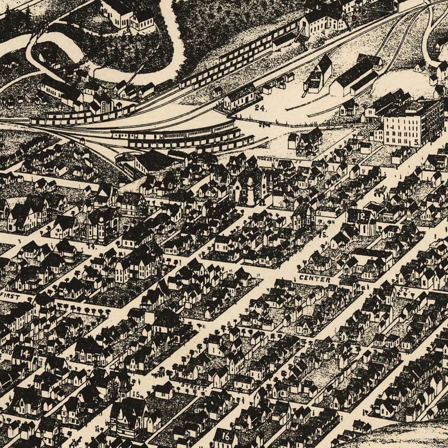Vintage Map of Aspen, Colorado 1893