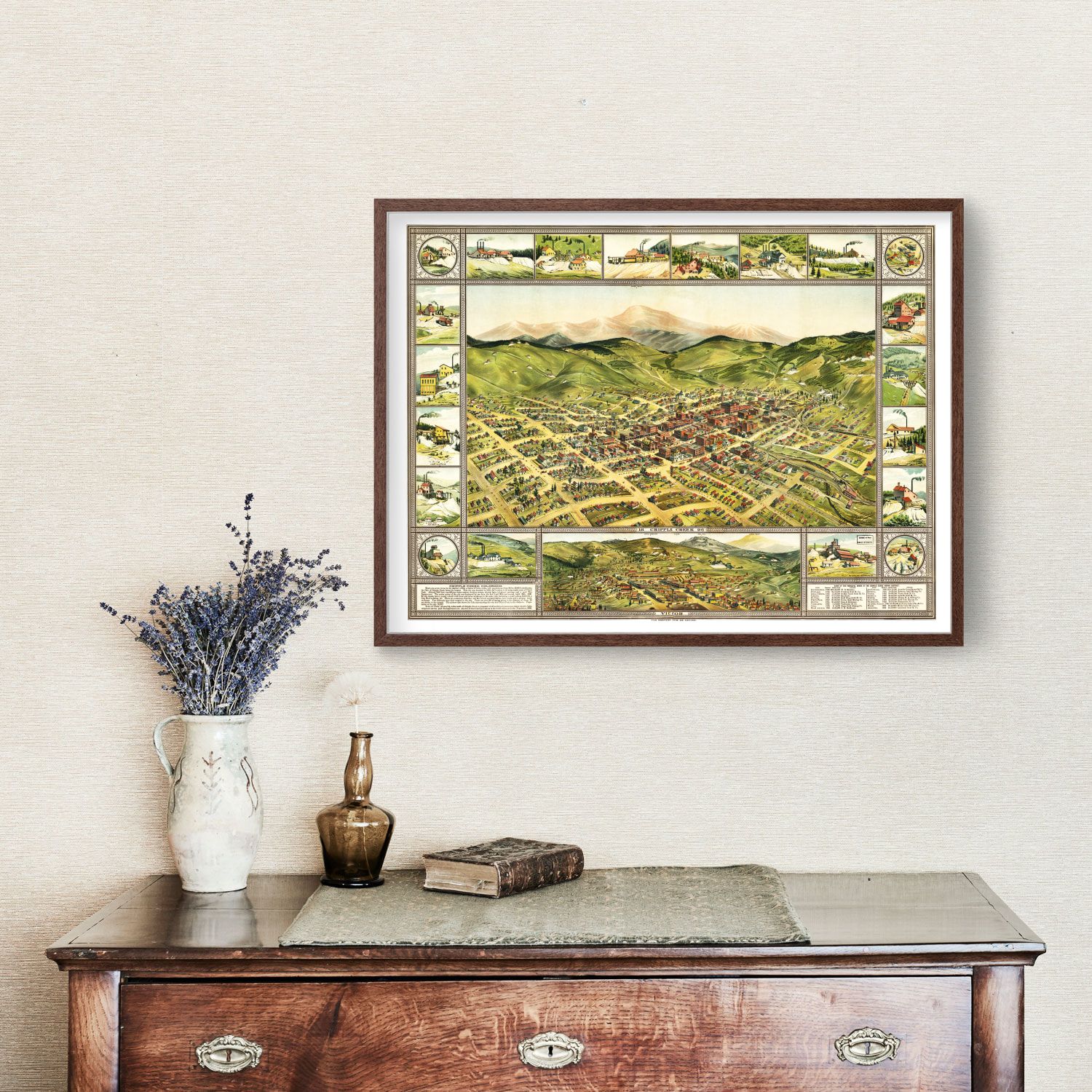Vintage Map of Cripple Creek, Colorado 1896
