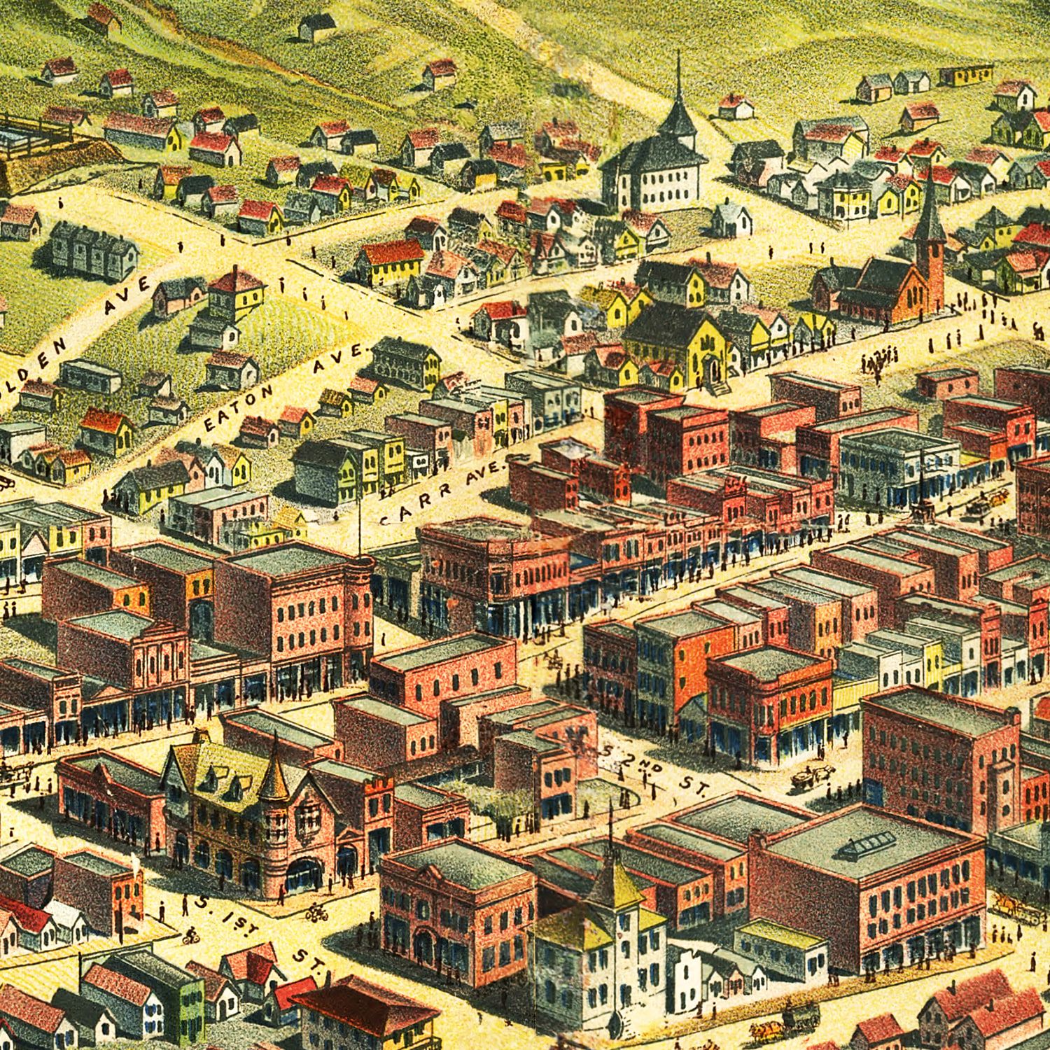 Vintage Map of Cripple Creek, Colorado 1896