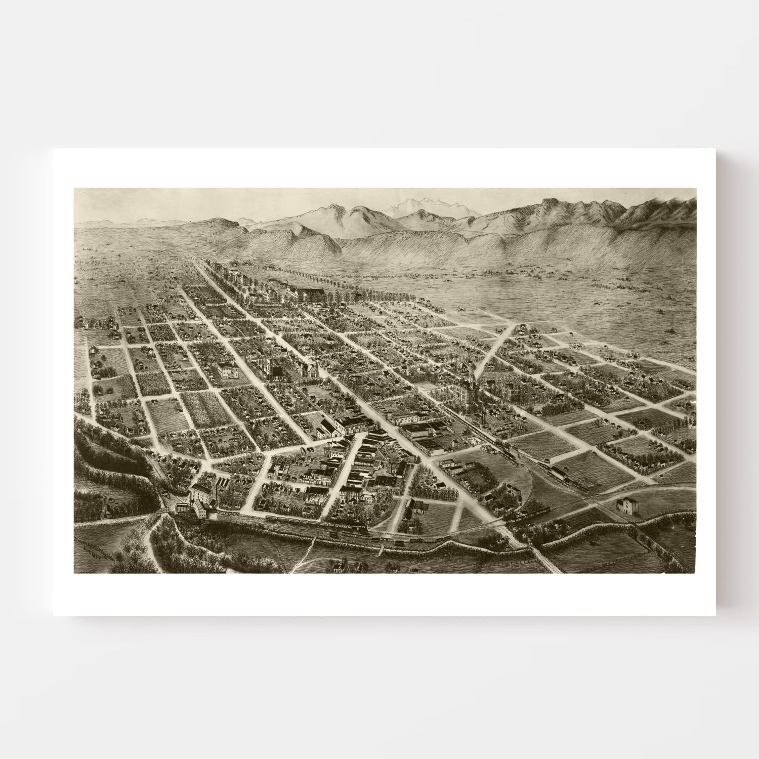 Vintage Map of Fort Collins, Colorado 1899