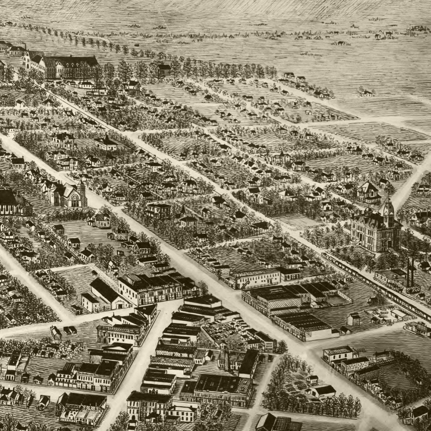 Vintage Map of Fort Collins, Colorado 1899