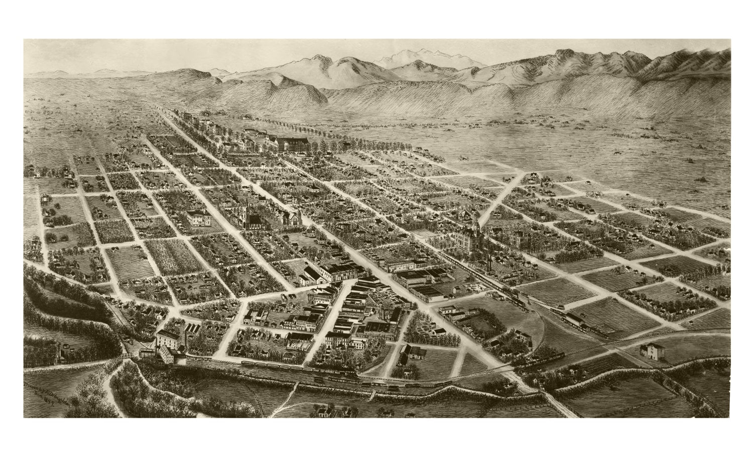 Vintage Map of Fort Collins, Colorado 1899