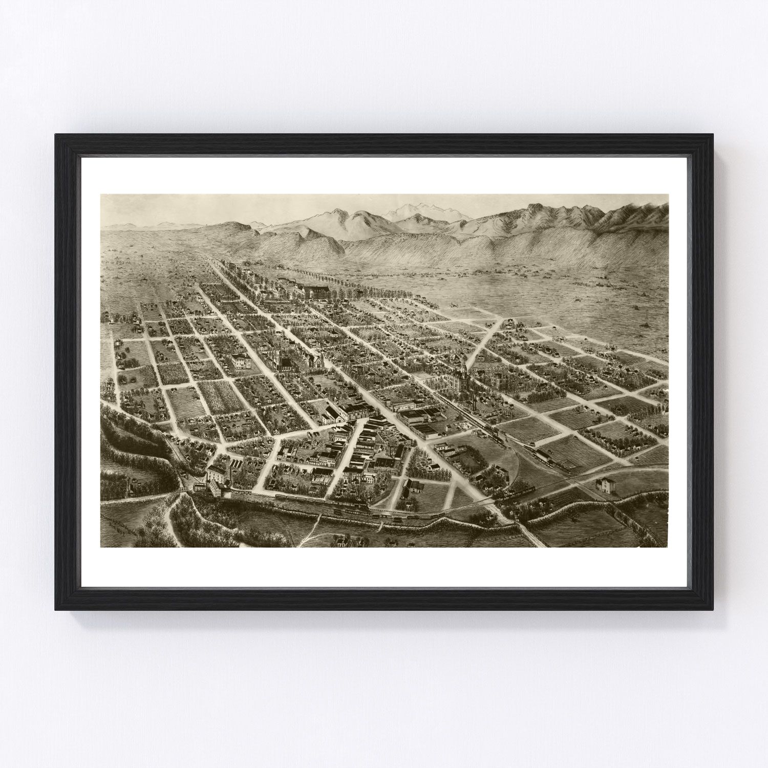 Vintage Map of Fort Collins, Colorado 1899