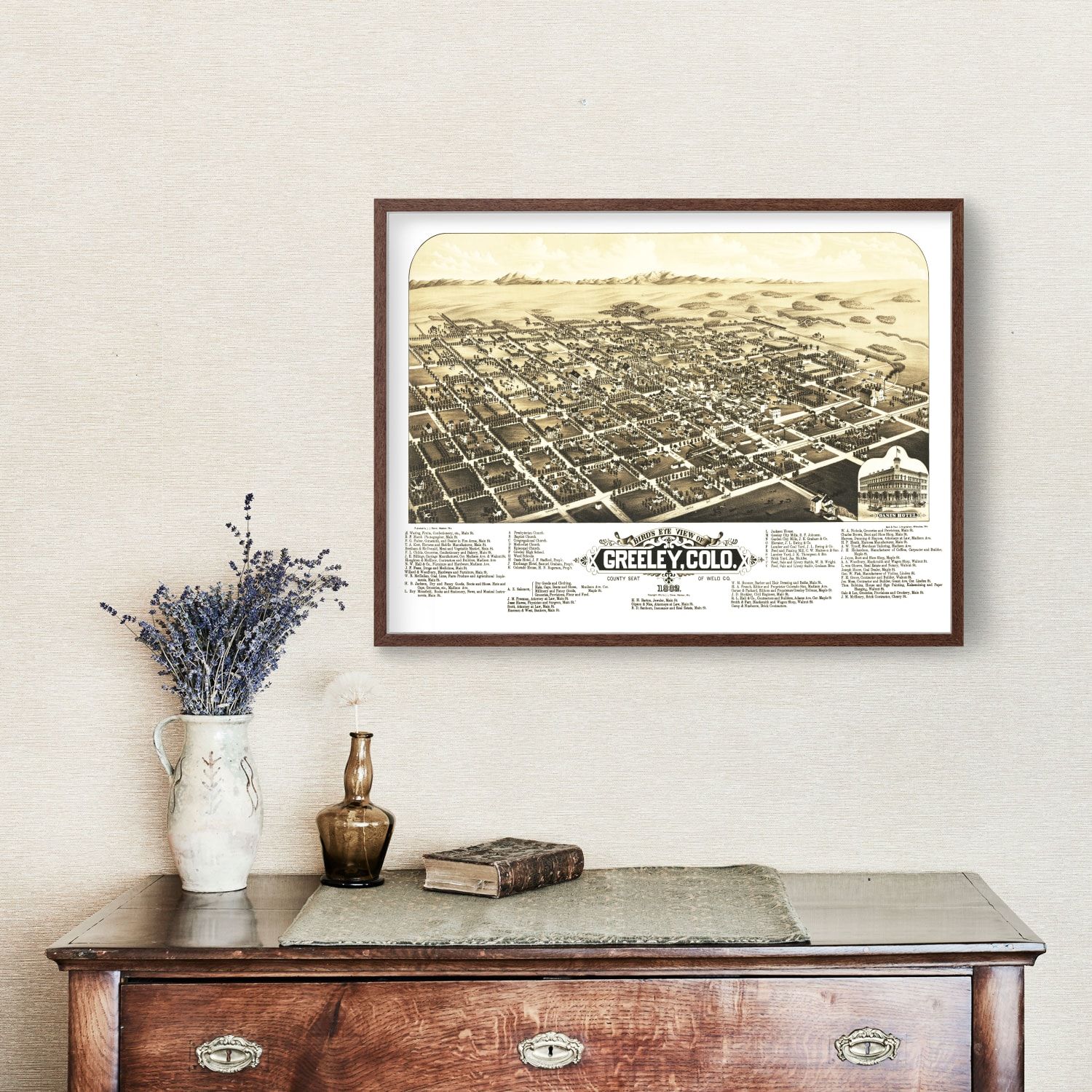 Vintage Map of Greeley, Colorado 1882