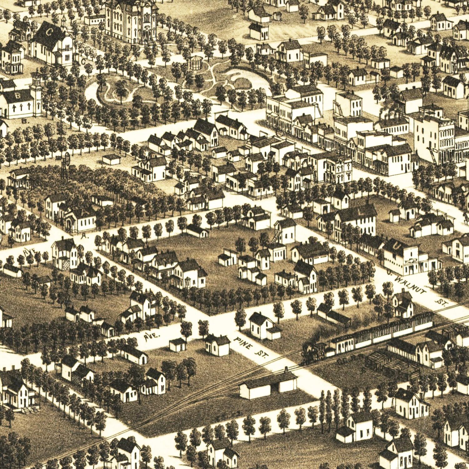 Vintage Map of Greeley, Colorado 1882
