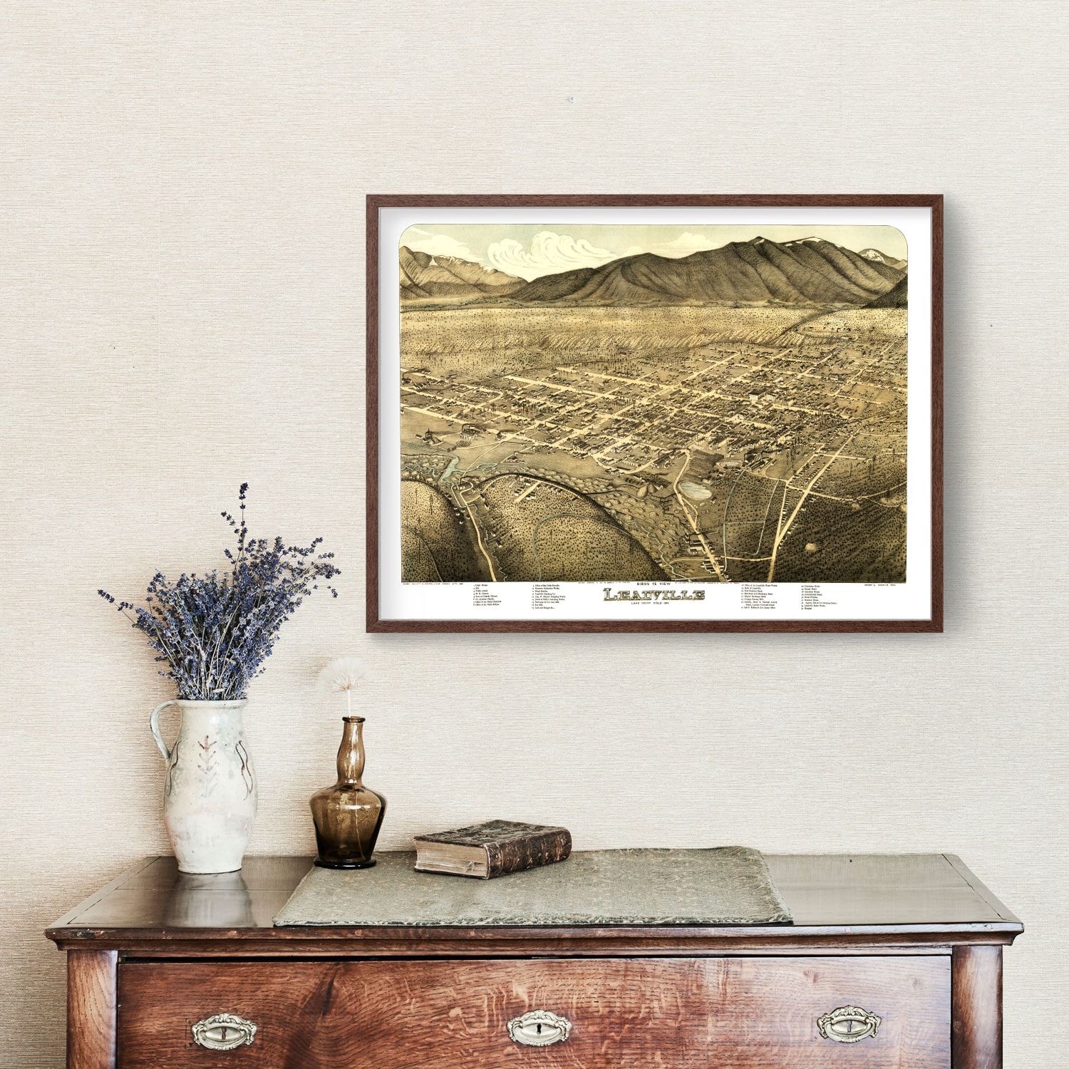 Vintage Map of Leadville, Colorado 1879