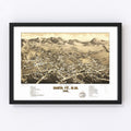 Vintage Map of Santa Fe, New Mexico 1882