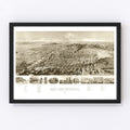 Vintage Map of Salt Lake City, Utah 1891