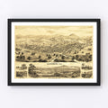 Vintage Map of Healdsburg, California 1876