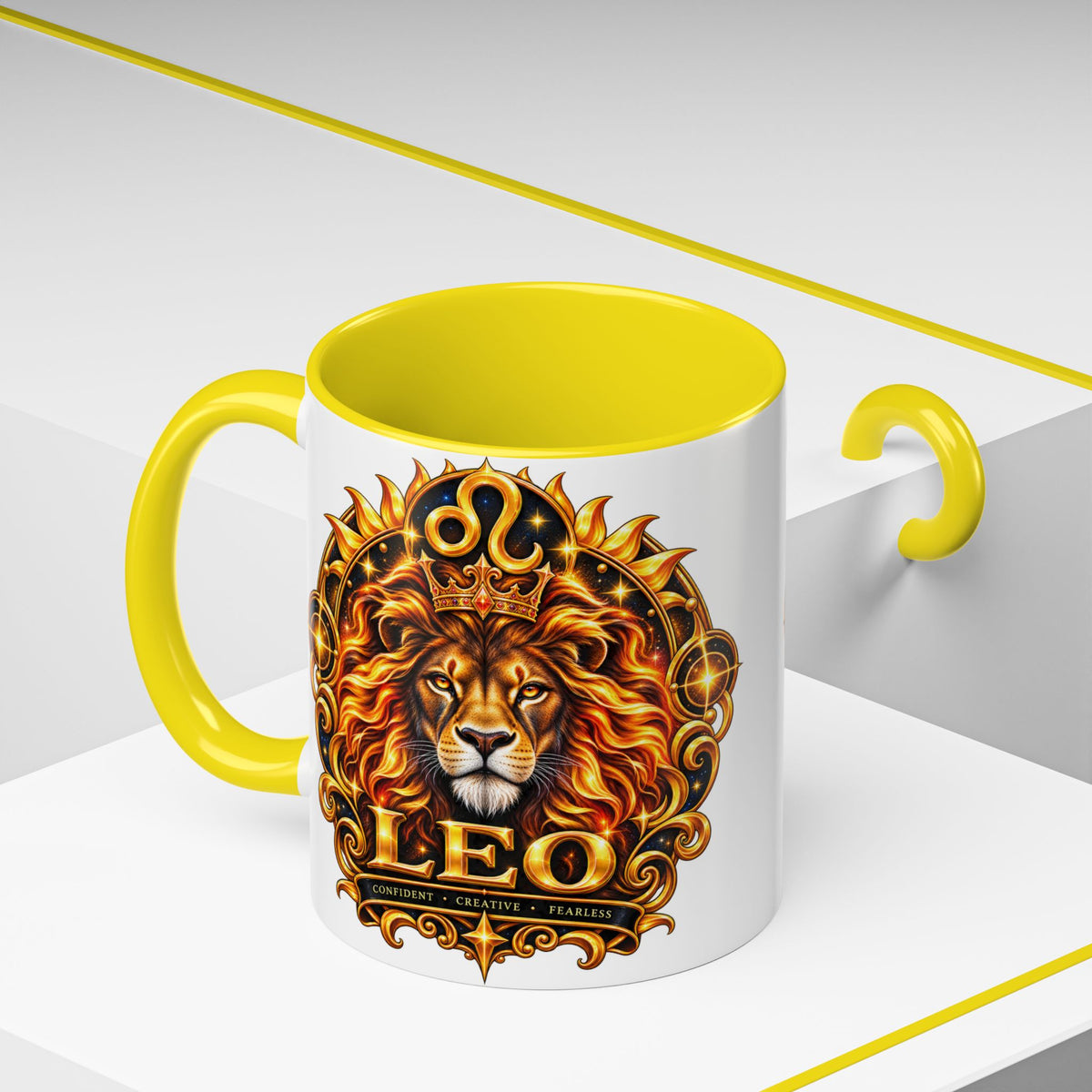 Leo Zodiac Lion Coffee Mug — Astrological Birthday Gift (11/15oz)