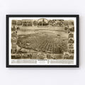 Vintage Map of Sacramento, California 1890