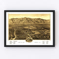 Vintage Map of San Gabriel, California 1893